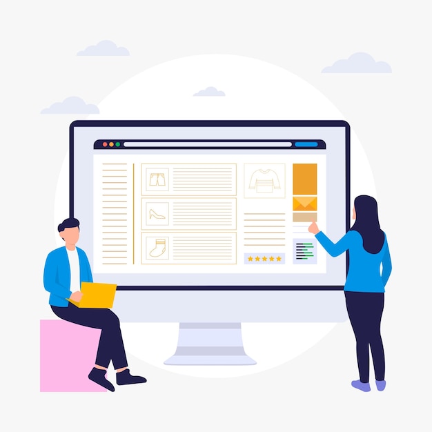 buyers make purchases in app smart online shopping people isolated scenes in flat illustration