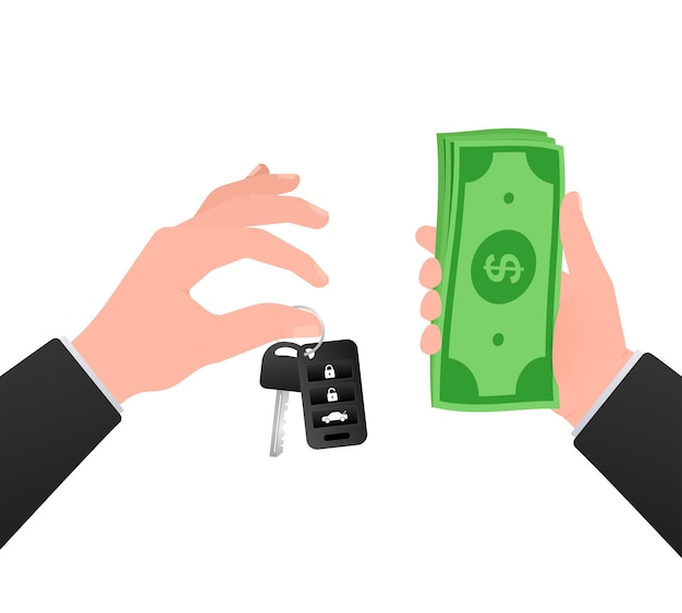 車の購入と販売 車を現金に交換するオファー リースとクレジットの支払い