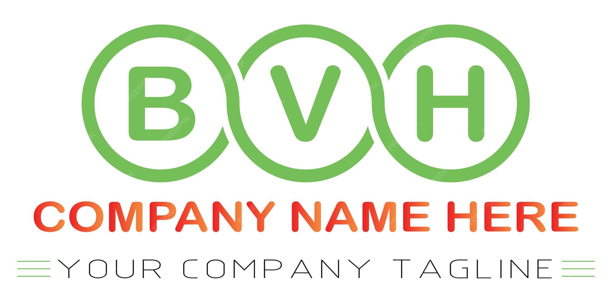 Premium Vector Bvh letter logo design