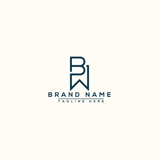 BW Logo Ontwerp Sjabloon Vector Grafische Branding Element