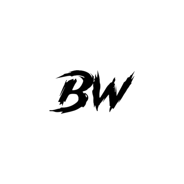 BW Monogram Logo Design letter tekst naam symbool monochroom logo alfabet karakter eenvoudig logo