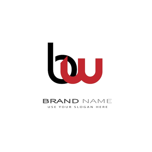 Vector bw220 letter bw logo design