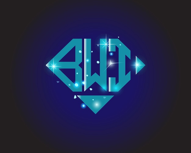 BWI eerste moderne logo ontwerp vector pictogrammalplaatje