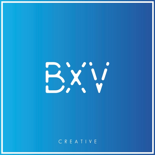 Vector bxv creative vector latter logo design minimal latter logo premium vector illustration monogram