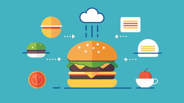 Vector by analyzing sales data and customer feedback a chef developed a recipe for a gourmet burger that