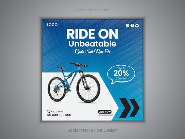 Vector by cycle product design for social media post