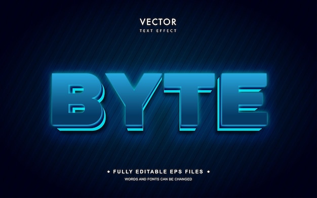 Byte bewerkbaar 3D-teksteffect