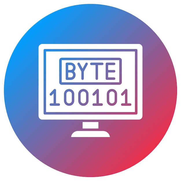Byte icon vector afbeelding Kan worden gebruikt voor informatica