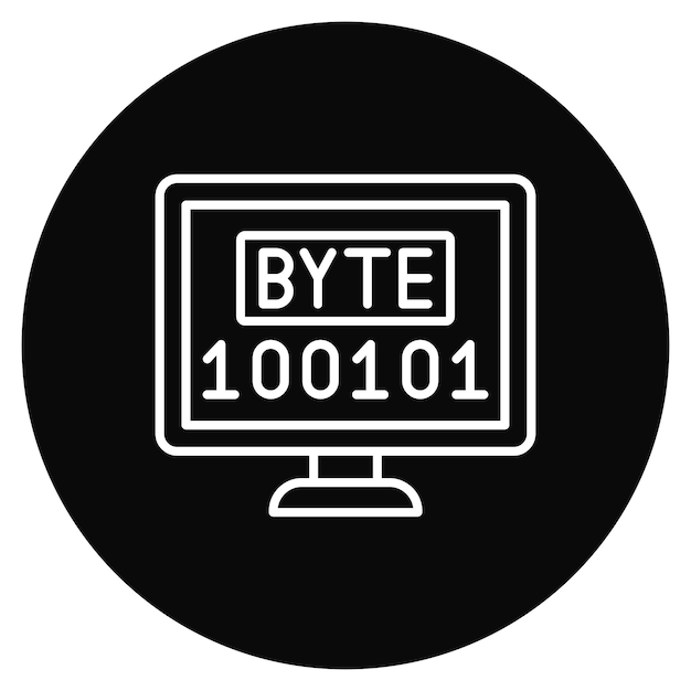Byte icon vector afbeelding Kan worden gebruikt voor informatica