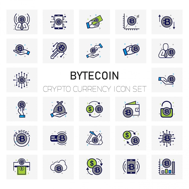 ベクトル bytecoin暗号化通貨アイコンが設定されています