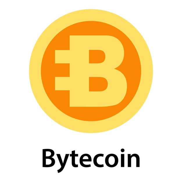 Bytecoin icon Flat illustration of bytecoin vector icon for web