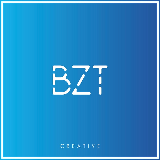 Vector bzt creative vector latter logo design minimal latter logo premium vector illustration monogram