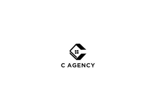 c agency logo design vector illustration