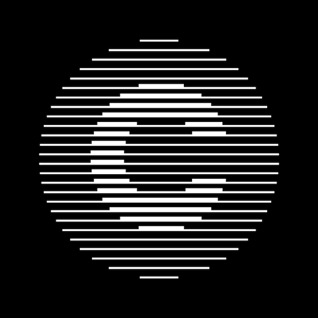 C Alphabet Letter Logo Round Circle Line Abstract Optical Illusion Stripe Halftone Symbol Icon