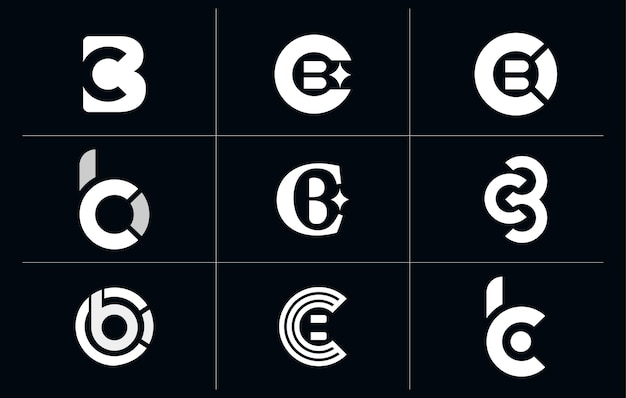 Vector c b logoontwerp