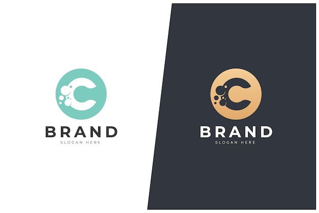 C brief abstracte monogram vector logo concept ontwerp moderne elegante luxe stijl