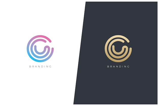 C brief logo vector concept - monogram pictogram handelsmerk. universeel c-logotypemerk