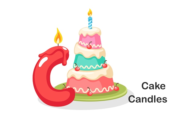 C for Cake Candles