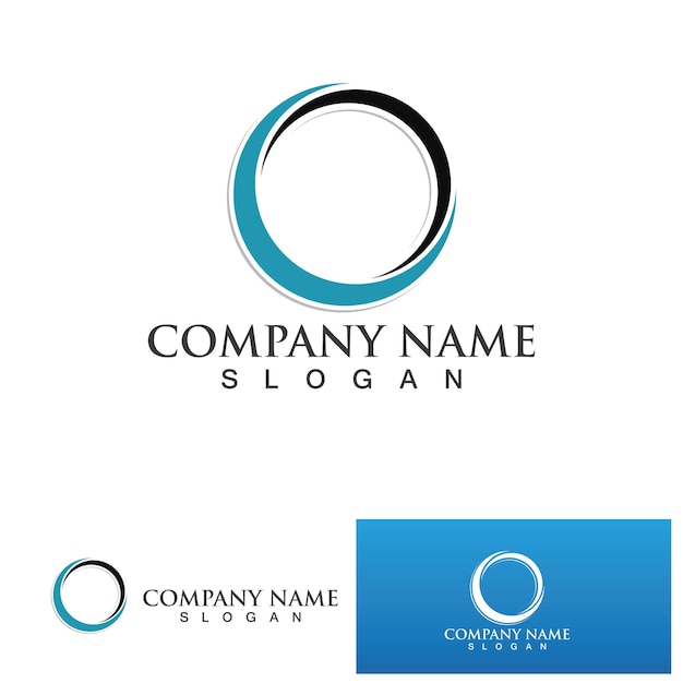 C circle ring logo template vector icon