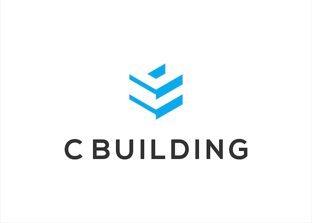 c home building logo design vector illustration