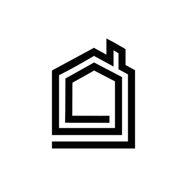 C huis gebouw logo