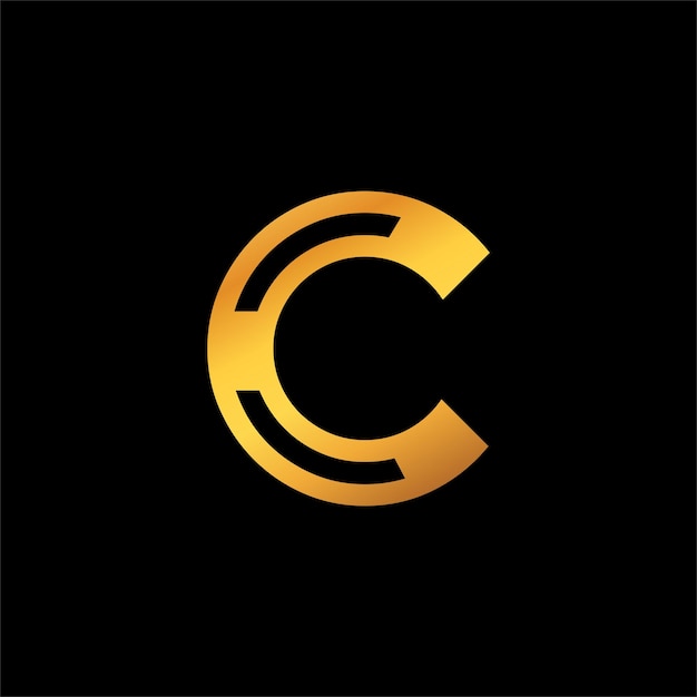 Vector c initial design icon logo business