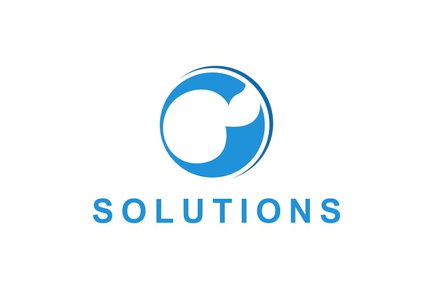 Vector c initial logo design business solutions