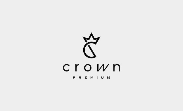 C king royal logo design vector illustratie