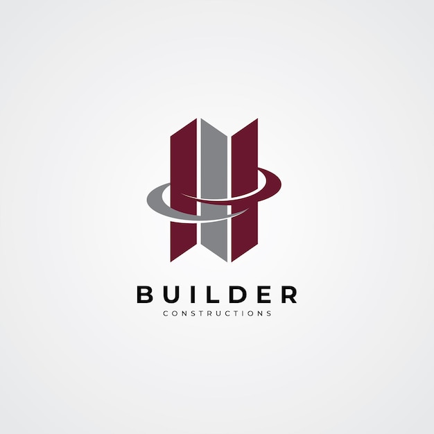 C latter building logo and icon