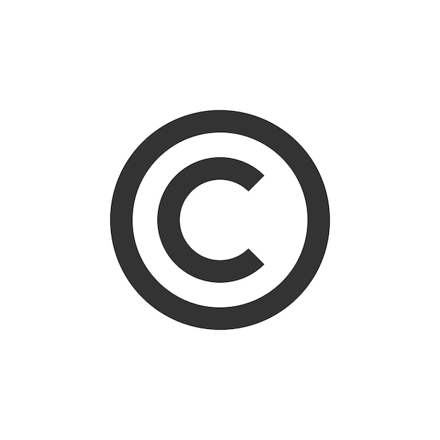 C lettera copyright logo template illustration design vector eps 10