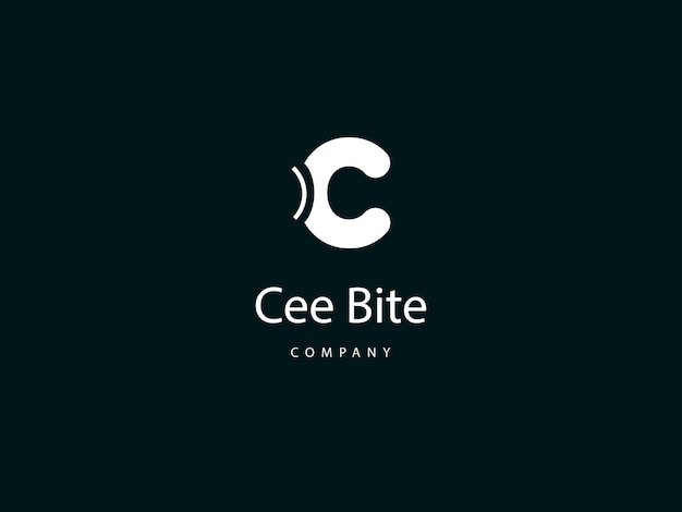 C letter logo design, C type logo with curve line, unique letter C logo design template
