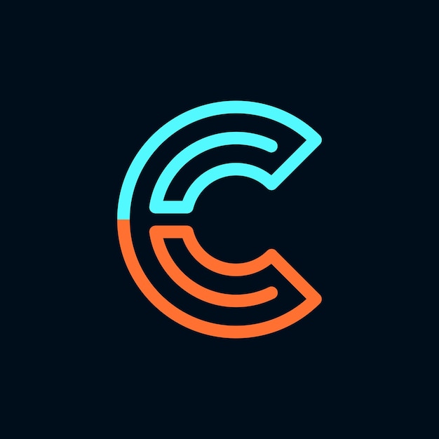 C Letter Logo Free Vector