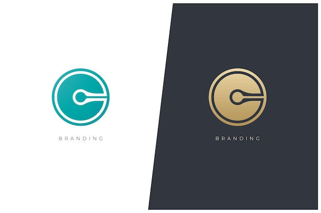 C Letter Logo Vector Concept - Monogram Icon Trademark. Universal C Logotype Brand