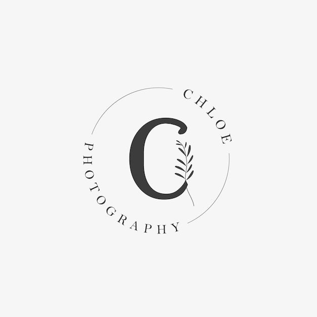 C Letter Logo with creative Floral concept for company business beauty real estate Premium Vector