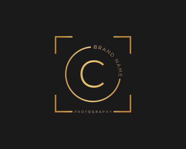 C letter photography and camera short logo design