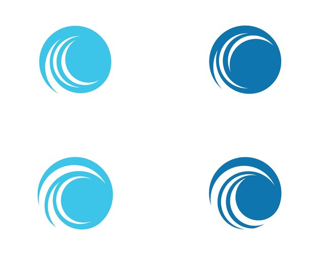 C Letter Water wave icon vector