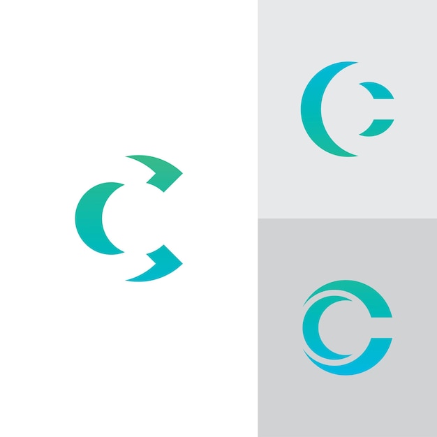 C logo design and template creative c icon initials based letters in vector