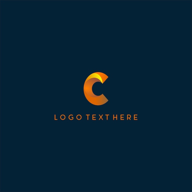 C logo, Letter C logo, Letter C gradient color logo