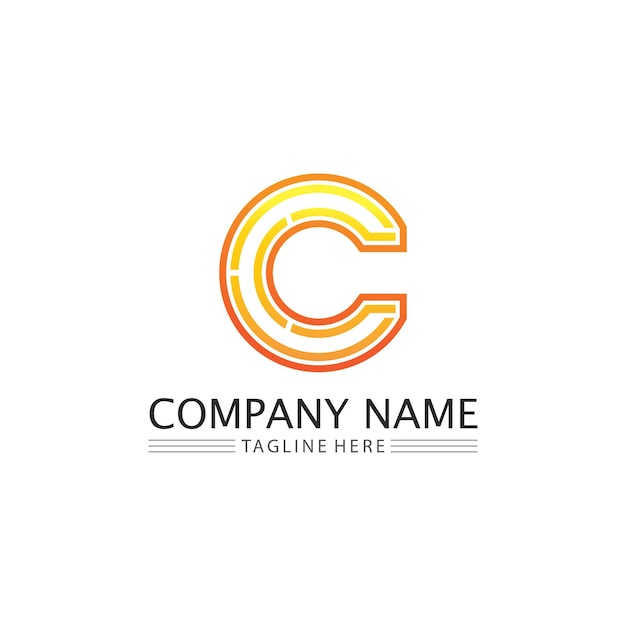 c logo for vitamin and font c letter identity and design business