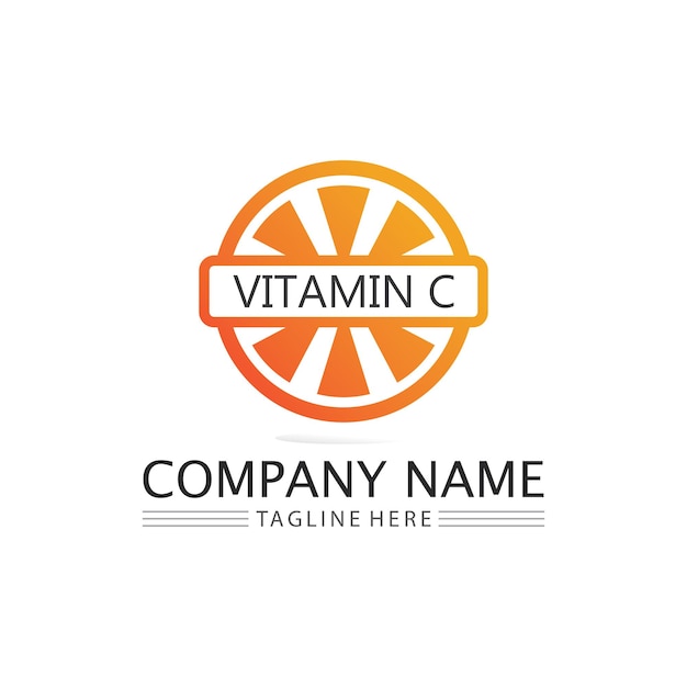 C-logo voor vitamine en lettertype c-brief identiteits- en ontwerpbedrijf