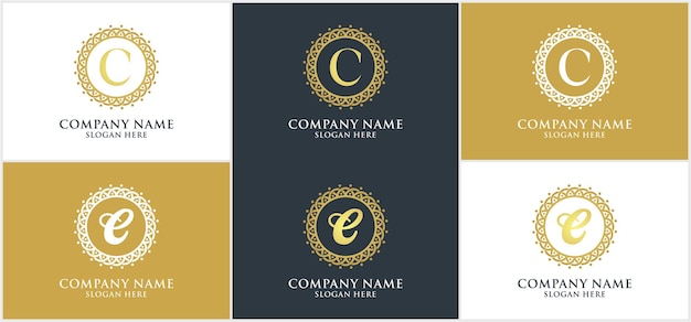 C luxe brief Logo ontwerp Vector