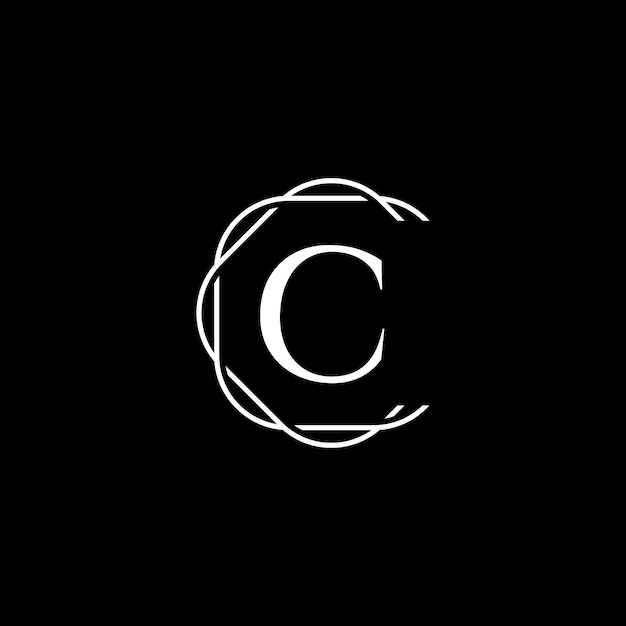 Vector c luxe monogram logo-ontwerp