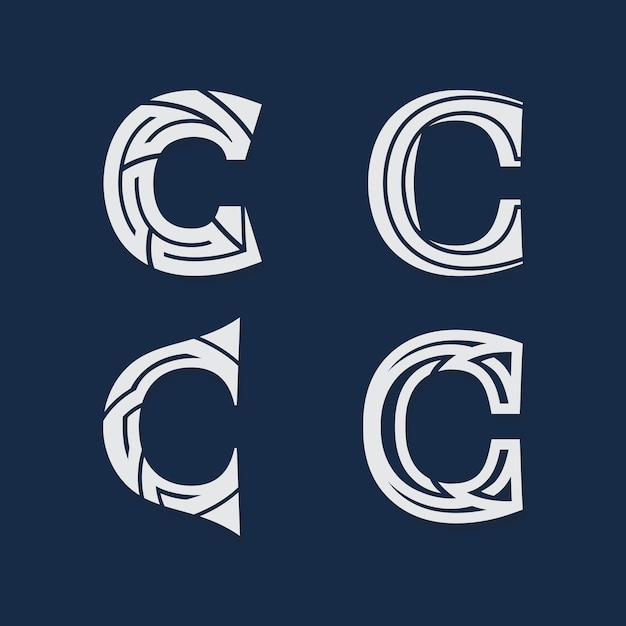 C monogram logo-ideeën