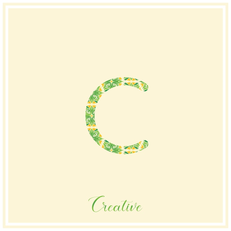 Vector c natural logo design vector latter logo design vector illustration logo creative logo minimal logo