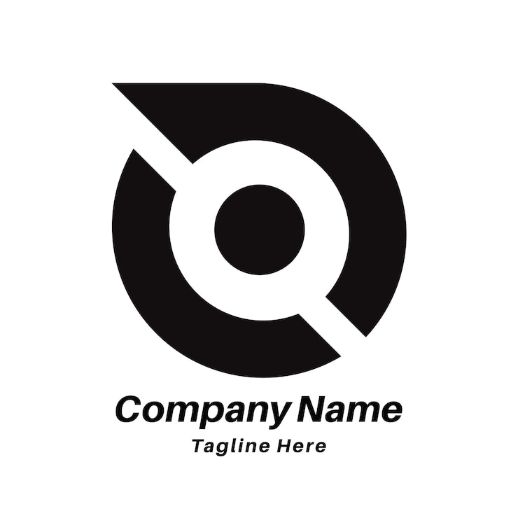 Vector cとoの文字の眼のロゴデザイン