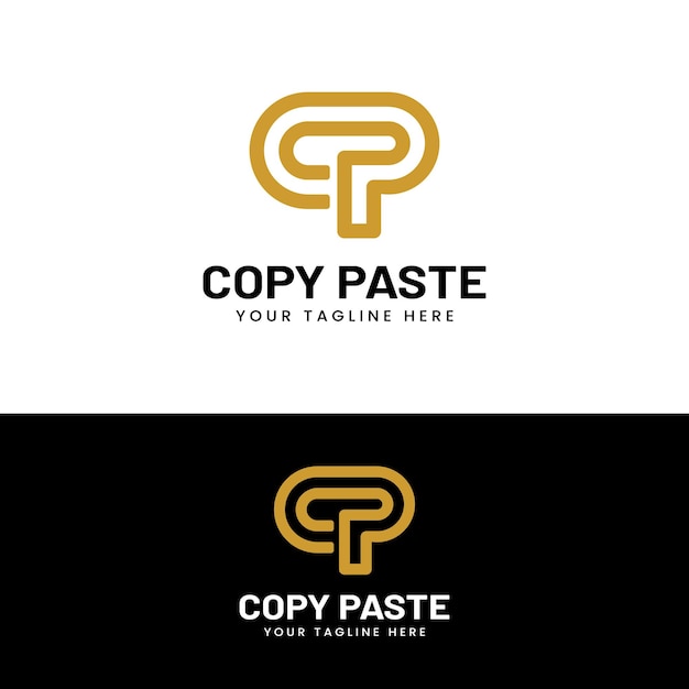 Шаблон дизайна логотипа CP CP PC Letter Monogram
