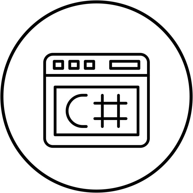 C Sharp vector icon Can be used for Computer Programming iconset