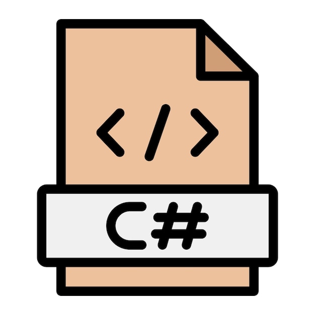 C sharp Vector Icon Design Illustration