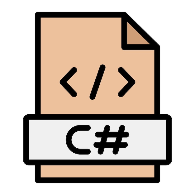 벡터 c sharp 터 아이콘 디자인 일러스트레이션