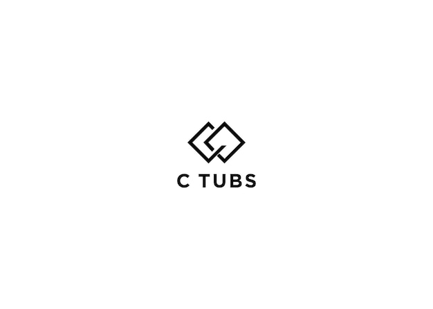 c tubs logo design vector illustration